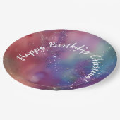 Farbige kosmische Aquarellfarben, kundenspezifisch Pappteller (Schrägansicht)