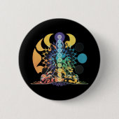Farbige Kosmische Chakra-Meditation Geistige Energ Button (Vorderseite)