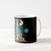 Farbige Kosmische Chakra-Meditation Geistige Energ Kaffeetasse (VorderseiteRechts)