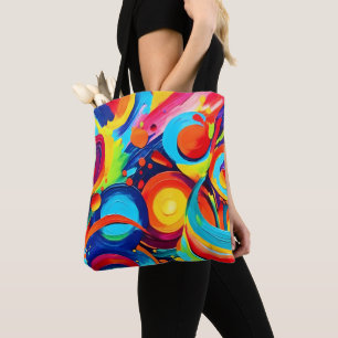 Farbige Kosmische Chaos-Malerei  Tasche