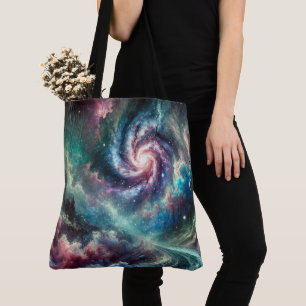 Farbige Kosmische Galaxie Spirale Nebel und Sterne Tasche