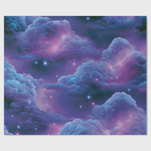 Farbige kosmische Nebel Geschenkpapier (Flach)