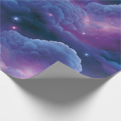 Farbige kosmische Nebel Geschenkpapier (Ecke)