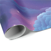 Farbige kosmische Nebel Geschenkpapier (Rolleneckpunkt)