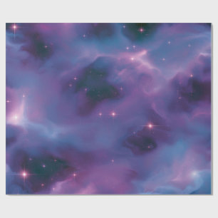 Farbige kosmische Nebel Geschenkpapier
