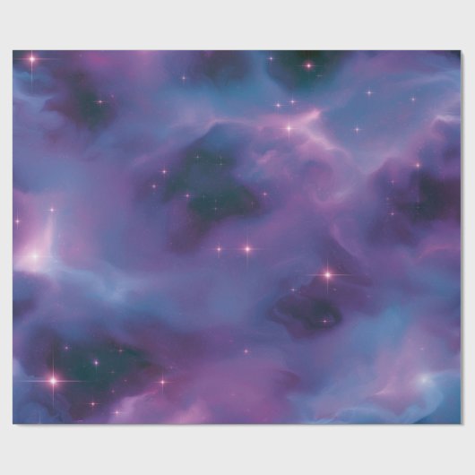 Farbige kosmische Nebel Geschenkpapier (Flach)