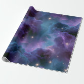 Farbige kosmische Nebel Geschenkpapier (Ungerollt)