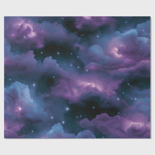 Farbige kosmische Nebel Geschenkpapier (Flach)