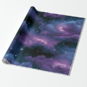 Farbige kosmische Nebel Geschenkpapier (Ungerollt)