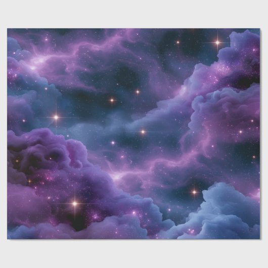 Farbige kosmische Nebel Geschenkpapier (Flach)