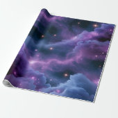 Farbige kosmische Nebel Geschenkpapier (Ungerollt)