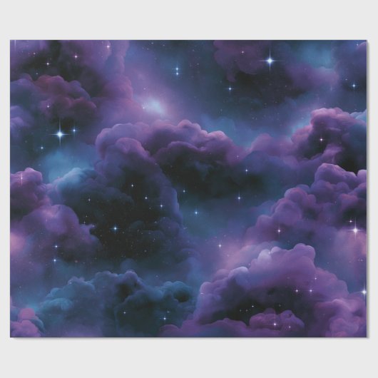 Farbige kosmische Nebel Geschenkpapier (Flach)