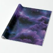 Farbige kosmische Nebel Geschenkpapier (Ungerollt)