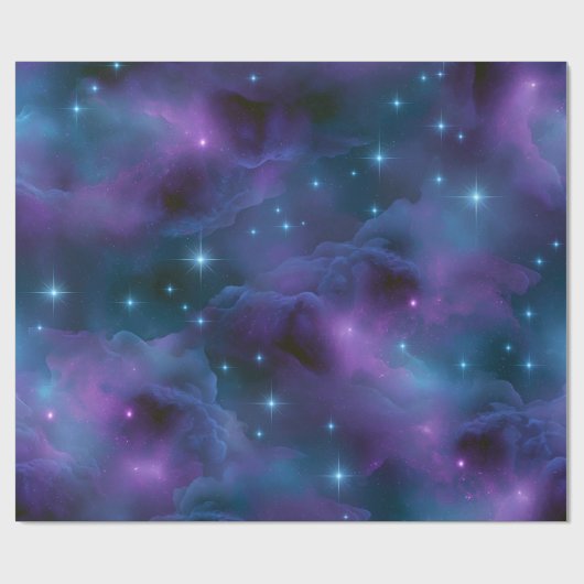 Farbige kosmische Nebel Geschenkpapier (Flach)