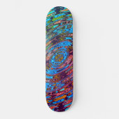 Farbige kosmische Orbit Skateboard (Vorderseite)