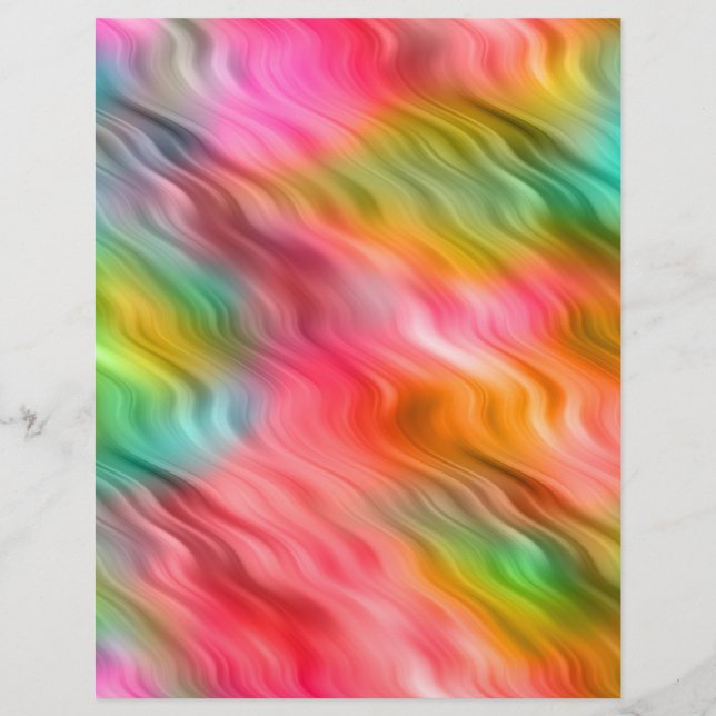 Farbige Krane Blume Wavy Textur (Vorderseite)