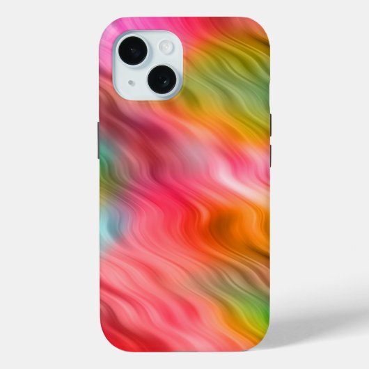 Farbige Krane Blume Wavy Textur Case-Mate iPhone Hülle (Rückseite)