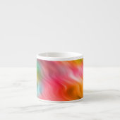 Farbige Krane Blume Wavy Textur Espressotasse (Vorderseite)