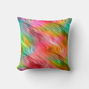 Farbige Krane Blume Wavy Textur Kissen