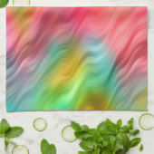 Farbige Krane Blume Wavy Textur Küchentuch (Gefaltet)