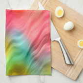 Farbige Krane Blume Wavy Textur Küchentuch (Viertel Falte)