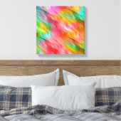 Farbige Krane Blume Wavy Textur Leinwanddruck (Insitu (Schlafzimmer))