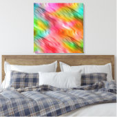 Farbige Krane Blume Wavy Textur Leinwanddruck (Insitu (Schlafzimmer))