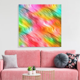 Farbige Krane Blume Wavy Textur Leinwanddruck