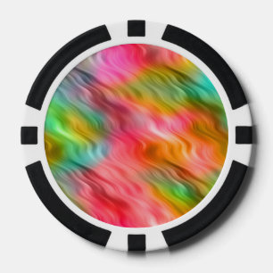 Farbige Krane Blume Wavy Textur Pokerchips