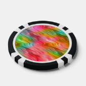Farbige Krane Blume Wavy Textur Pokerchips (Einzeln)