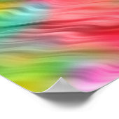 Farbige Krane Blume Wavy Textur Poster (Ecke)