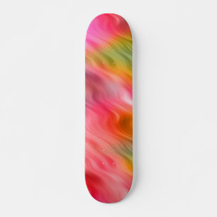 Farbige Krane Blume Wavy Textur Skateboard