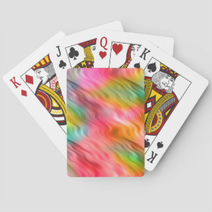 Farbige Krane Blume Wavy Textur Spielkarten