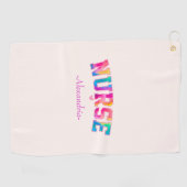 Farbige Krankenschwester Golfhandtuch (Horizontal)