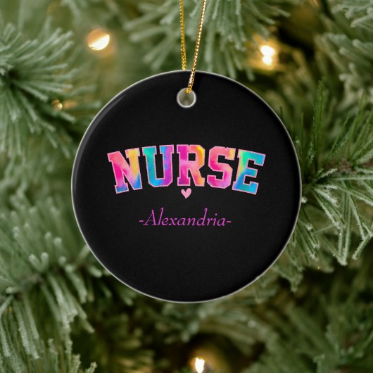 Farbige Krankenschwester Keramik Ornament (Baum)