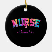 Farbige Krankenschwester Keramik Ornament (Vorne)