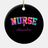 Farbige Krankenschwester Keramik Ornament (Hinten)