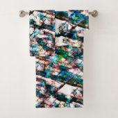 Farbige Kratzer und Flecken mit starkem Kontrast Badhandtuch Set (Insitu)