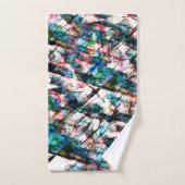 Farbige Kratzer und Flecken mit starkem Kontrast Badhandtuch Set (Handtuch)