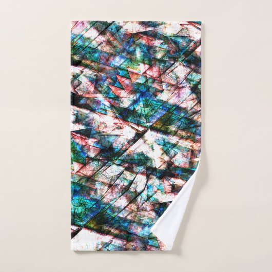 Farbige Kratzer und Flecken mit starkem Kontrast Badhandtuch Set (Handtuch)