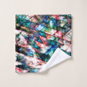 Farbige Kratzer und Flecken mit starkem Kontrast Badhandtuch Set (Waschlappen)