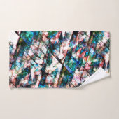 Farbige Kratzer und Flecken mit starkem Kontrast Badhandtuch Set (Handtuch)