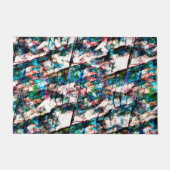 Farbige Kratzer und Flecken mit starkem Kontrast Fußmatte (Vorderseite)