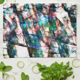 Farbige Kratzer und Flecken mit starkem Kontrast Geschirrtuch