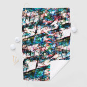 Farbige Kratzer und Flecken mit starkem Kontrast Golfhandtuch (Insitu)