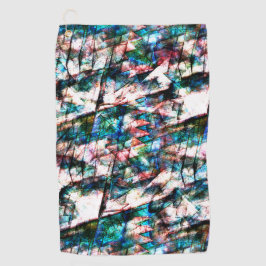 Farbige Kratzer und Flecken mit starkem Kontrast Golfhandtuch