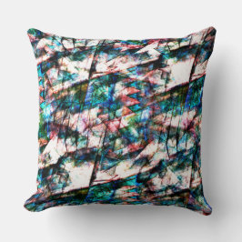 Farbige Kratzer und Flecken mit starkem Kontrast Kissen