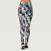Farbige Kratzer und Flecken mit starkem Kontrast Leggings (Rückseite)