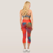Farbige Krawatte Capri Leggings (Rückseite)