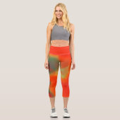 Farbige Krawatte Capri Leggings (Vorderseite)